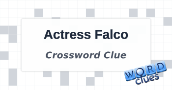Actress Falco Crossword Clue