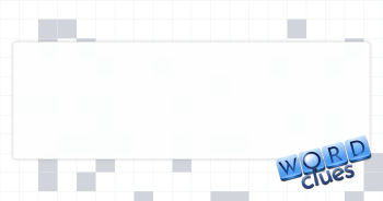 By __ of (due to) Crossword Clue