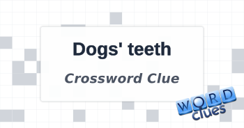 Dogs #39 teeth Crossword Clue