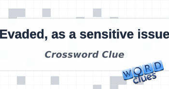 Evaded as a sensitive issue Crossword Clue