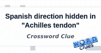 Spanish direction hidden in quot Achilles tendon quot Crossword Clue